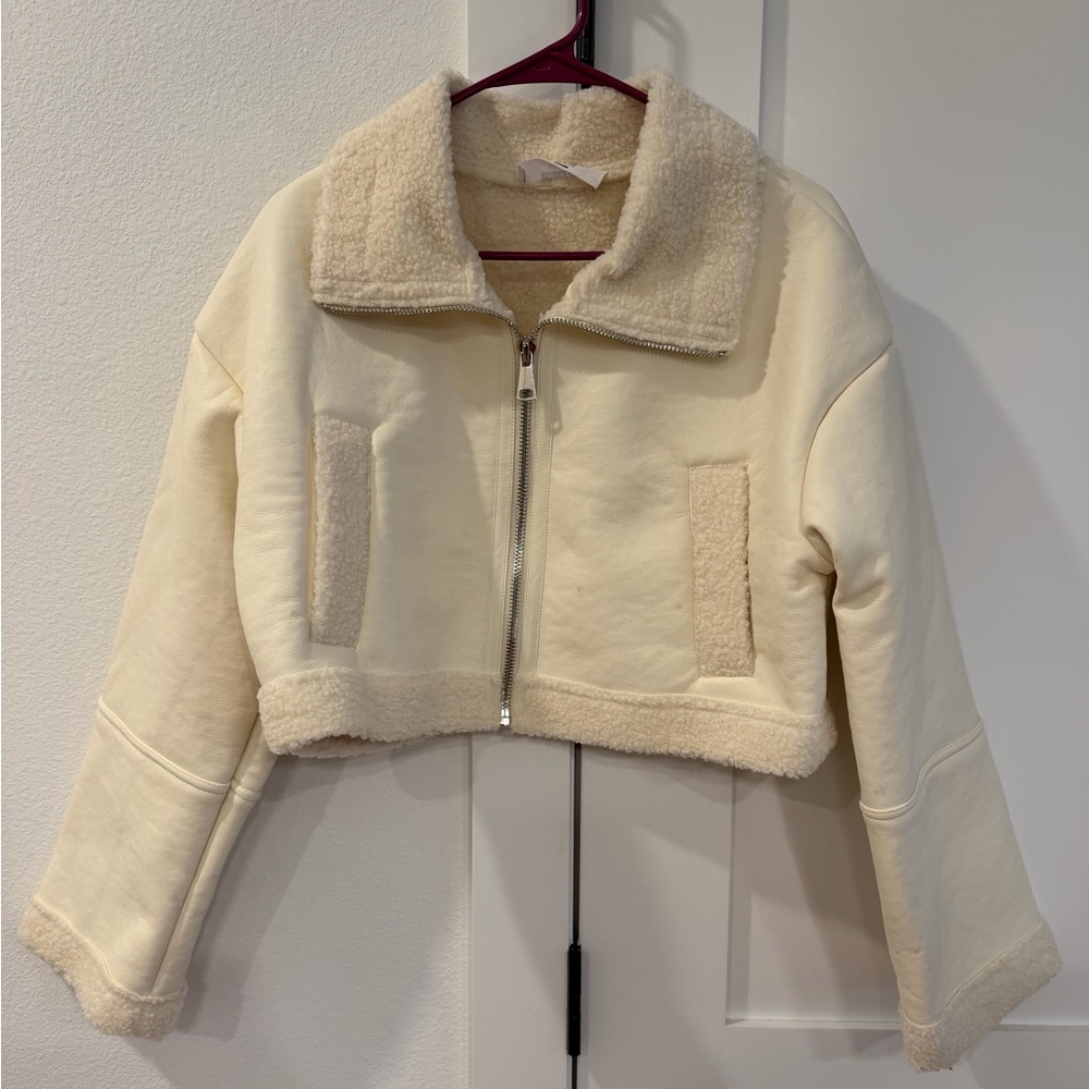 Cream Cropped Jacket